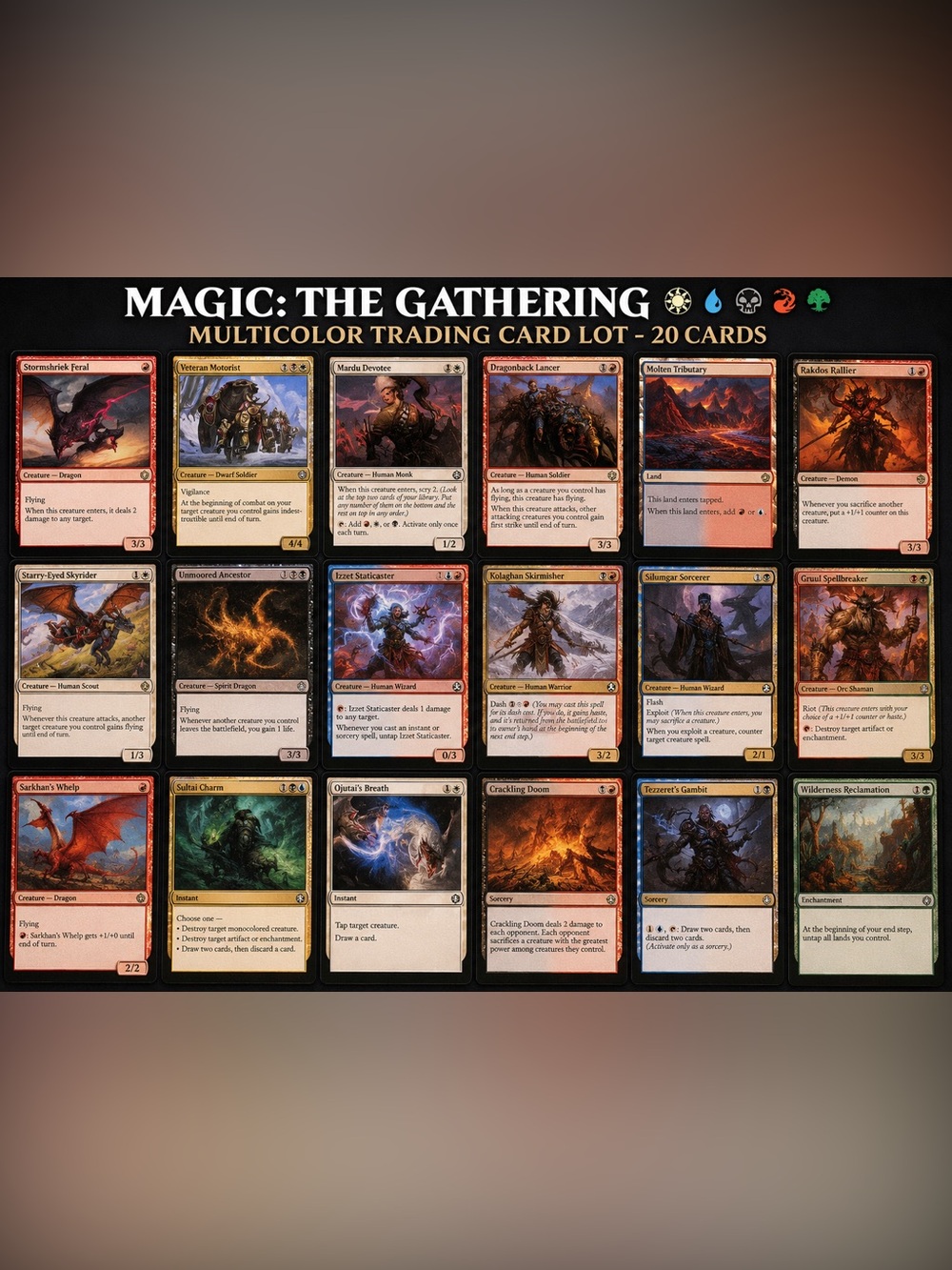 The magic gathering Multicolor Trading Card Lot - 20 Cards MTG 5